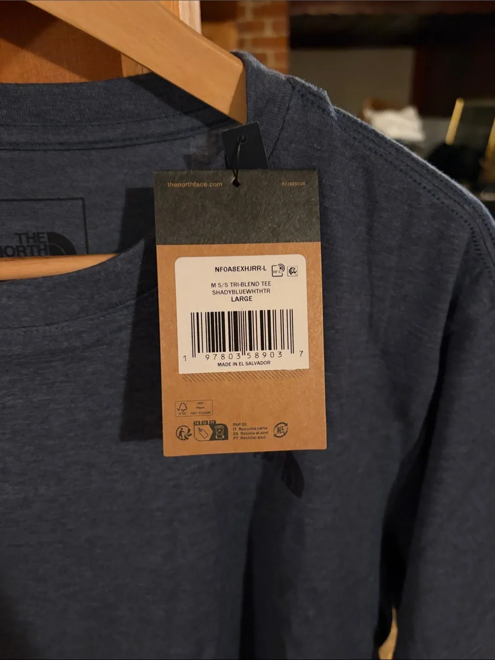 The North Face Men's Heathered Navy Logo Tee